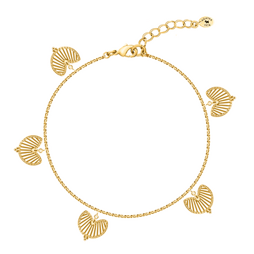 Agatha Paris - Anklet gold with multiple radiant pendants