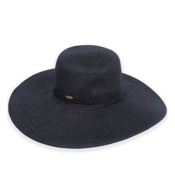 Sun 'n' Sand - Floppy Wide Brim Hat - Black