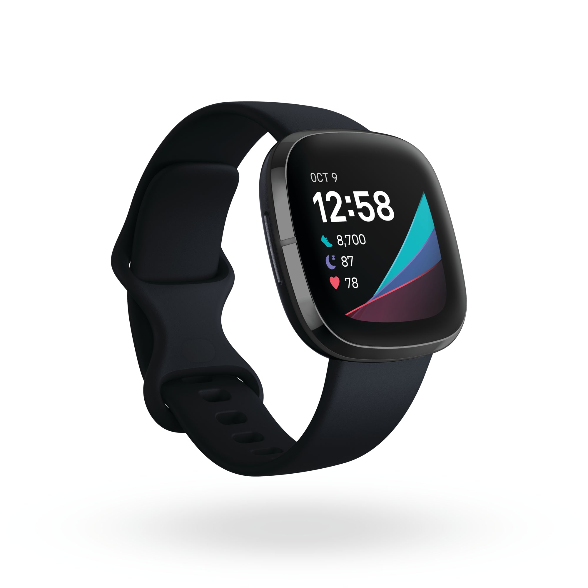 FITBIT Sense Carbon Graphite Stainless Steel Skulls and Butterflies