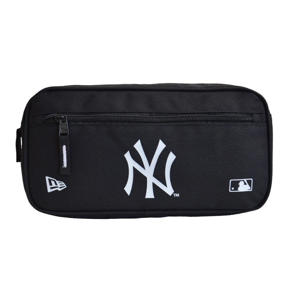 MLB NY New York Yankees Silver LOGO Zipper Shoulder Messenger Bag Blac -  KICKS CREW