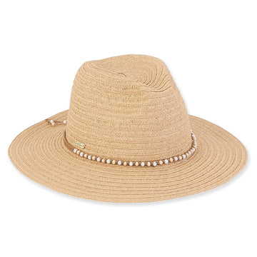 Sun 'n' Sand - Safari Hat - Bead Detail - Tan