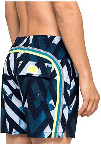 SUNDEK - Elasticated Mid Length Swim Shorts - Geo Print