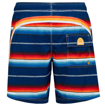 SUNDEK - Elasticated Mid Lenght Swim Shorts - Stripe Print