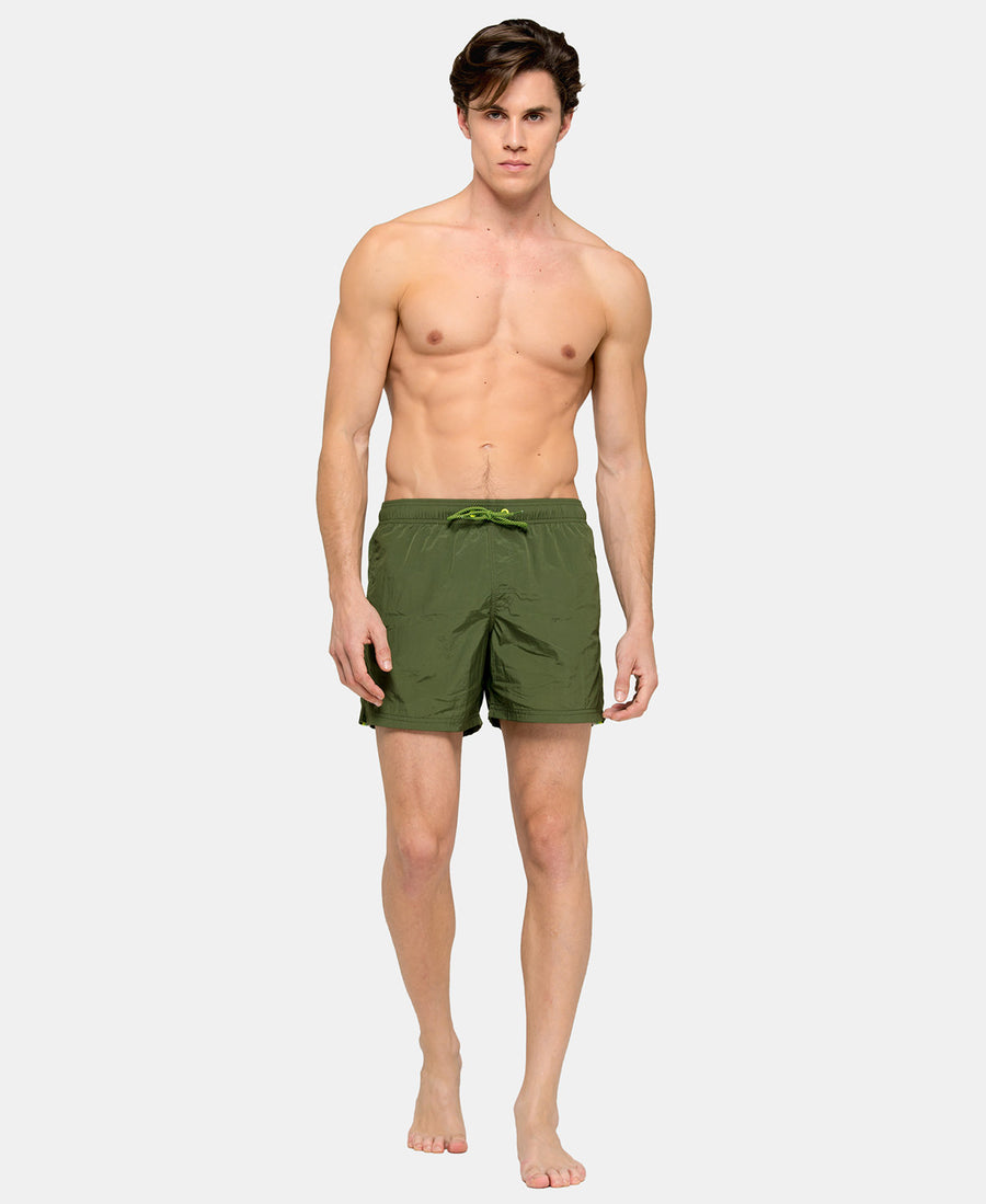 SUNDEK - Elasticated Swim Shorts - Olive