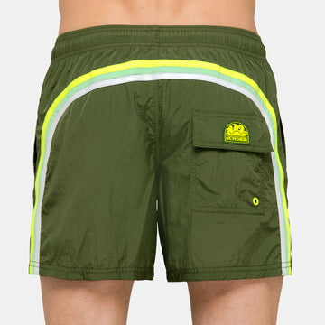 SUNDEK - Elasticated Swim Shorts - Olive