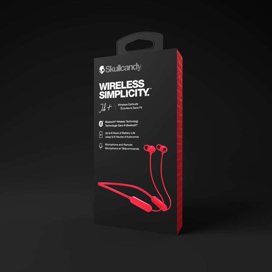 Skullcandy - JIB+ Wireless Earbuds - Red