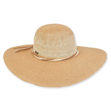 Sun 'n' Sand - Two Tone Floppy Hat  - Tan