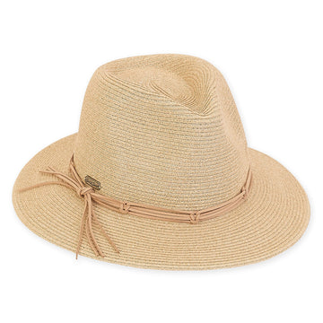 Sun 'n' Sand - Paper Braid Fedora - Tan