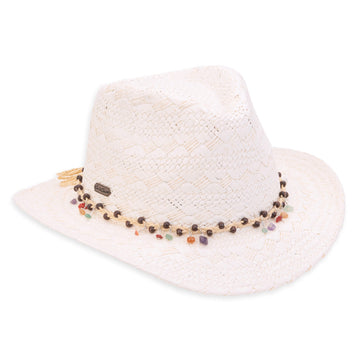 Sun 'n' Sand - Straw Fedora - Ivory